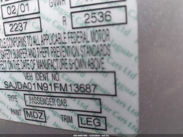 2001 JAGUAR S-TYPE SAJDA01N91FM13687 Photo 8