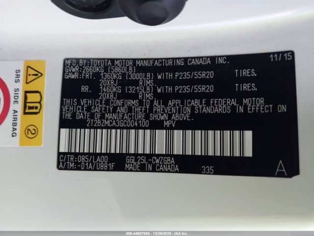 2016 LEXUS RX 350 2T2BZMCA3GC004100 Photo 8