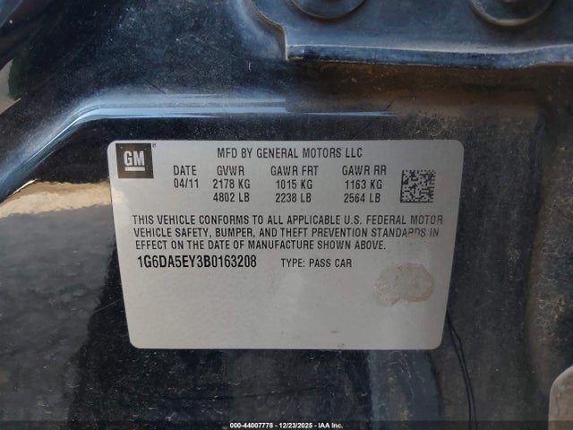 2011 CADILLAC CTS 1G6DA5EY3B0163208 Photo 8