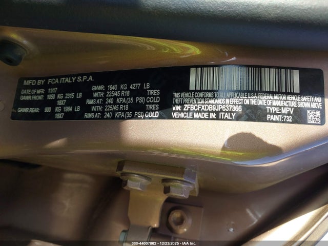 2018 FIAT 500X ZFBCFXDB9JP637366 Photo 8