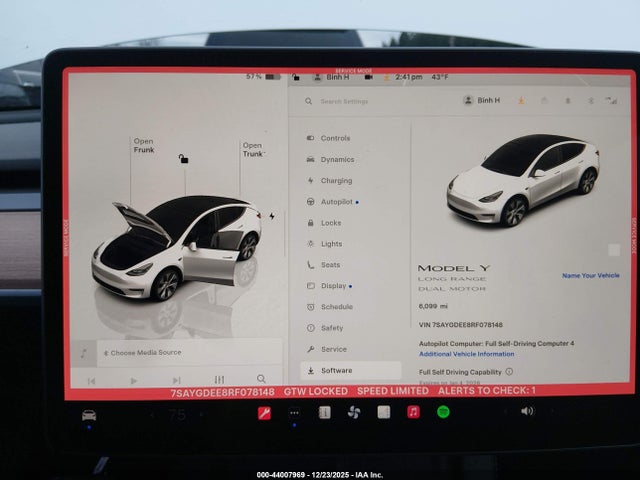 Продаж на аукціоні авто 2024 Tesla Model Y Long Range Dual Motor All-wheel Drive, vin: 7SAYGDEE8RF078148, номер лоту: 44007969
