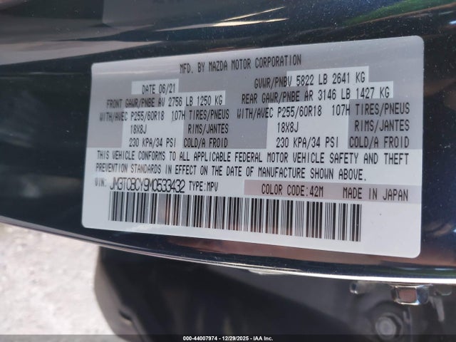 Mazda Cx-9 Touring 2021 JM3TCBCY9M0533432 Image 9