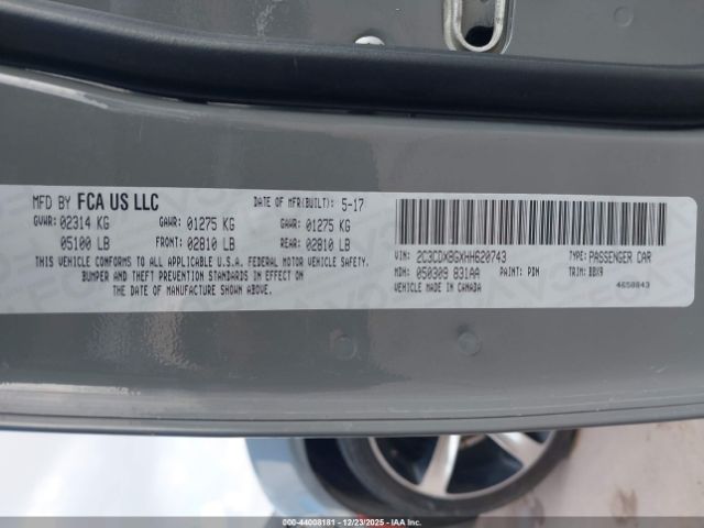 2017 DODGE CHARGER 2C3CDXBGXHH620743 Photo 8