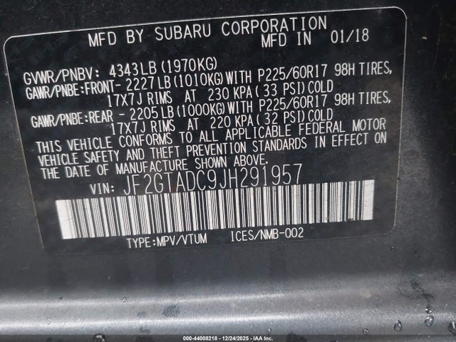 2018 SUBARU CROSSTREK JF2GTADC9JH291957 Photo 8