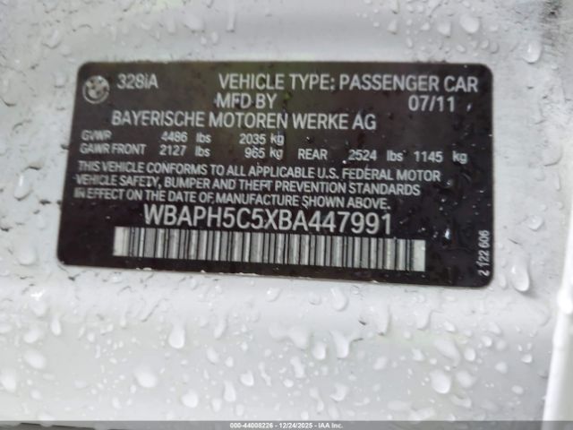 2011 BMW 328I WBAPH5C5XBA447991 Photo 8