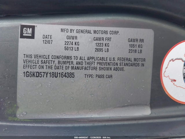 2008 CADILLAC DTS 1G6KD57Y18U164385 Photo 8