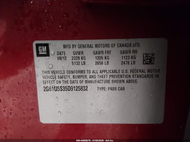Продаж на аукціоні авто 2013 Cadillac Xts Platinum, vin: 2G61U5S35D9125832, номер лоту: 44008276