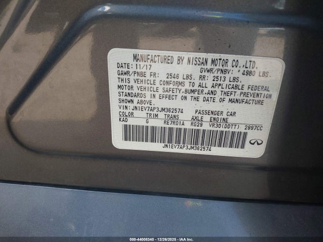 2018 INFINITI Q50 JN1EV7AP3JM362574 Photo 8