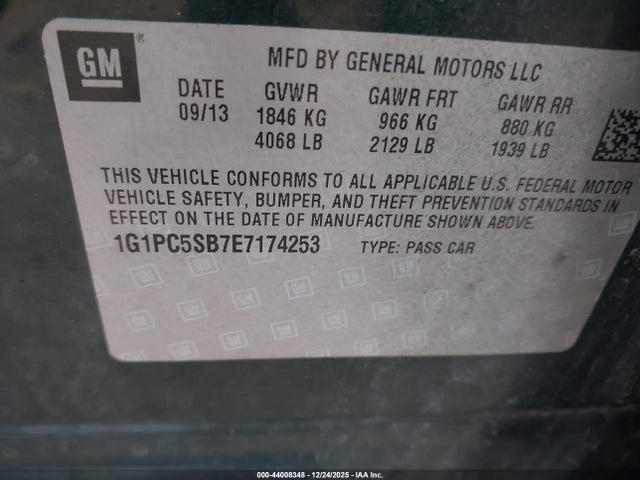 2014 CHEVROLET CRUZE 1G1PC5SB7E7174253 Photo 8