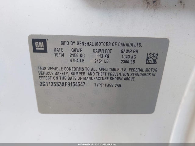 2G1125S3XF9154547 Chevrolet lfx