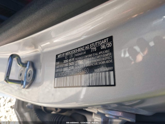 Продаж на аукціоні авто 2021 Mercedes-benz A 220 4matic, vin: W1K3G4FB2MJ258650, номер лоту: 44008443