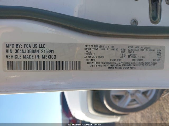 2022 JEEP COMPASS 3C4NJDBB8NT216391 Photo 8