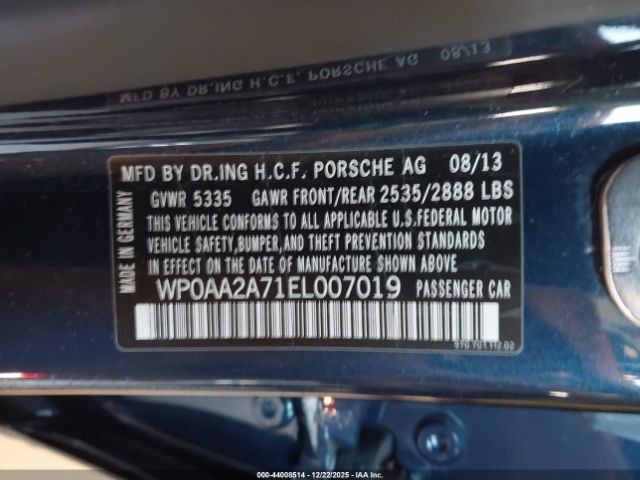 2014 PORSCHE PANAMERA WP0AA2A71EL007019 Photo 8