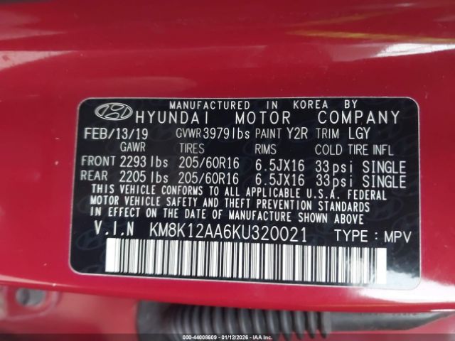 2019 HYUNDAI KONA KM8K12AA6KU320021 Photo 8