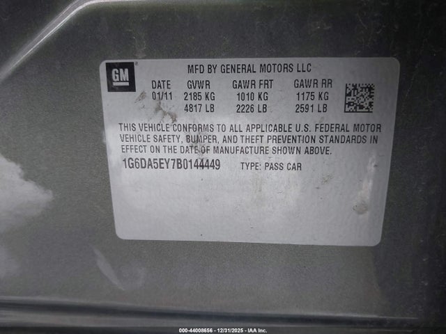 2011 CADILLAC CTS 1G6DA5EY7B0144449 Photo 8