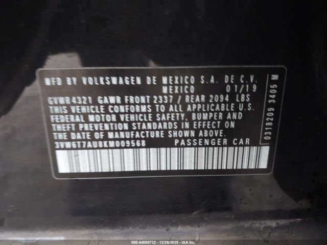 2019 VOLKSWAGEN GOLF GTI 3VW6T7AU8KM009568 Photo 8