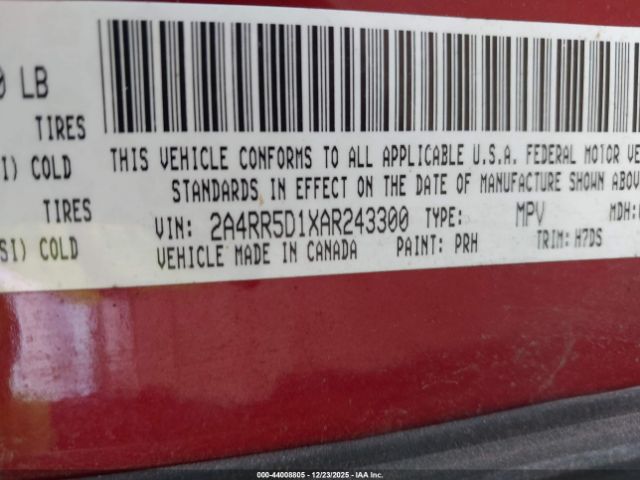 2010 CHRYSLER TOWN & COUNTRY 2A4RR5D1XAR243300 Photo 8