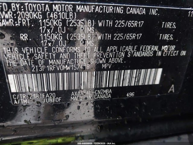 2021 TOYOTA RAV4 2T3P1RFV0MW157418 Photo 8