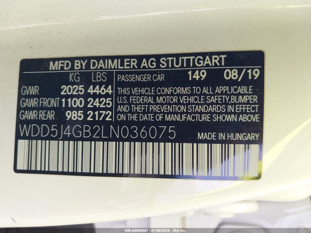 2020 MERCEDES-BENZ CLA 250 WDD5J4GB2LN036075 Photo 8