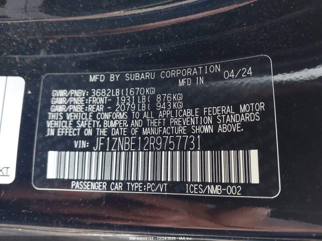 2024 TOYOTA GR86 JF1ZNBE12R9757731 Photo 8