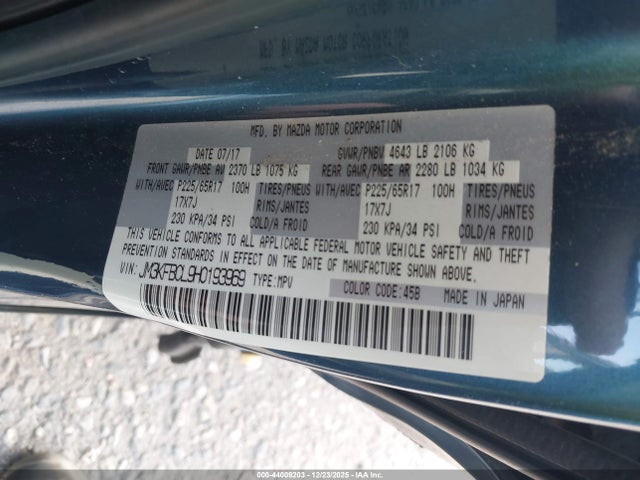 Mazda Cx-5 Touring 2017 JM3KFBCL9H0193969 Image 9