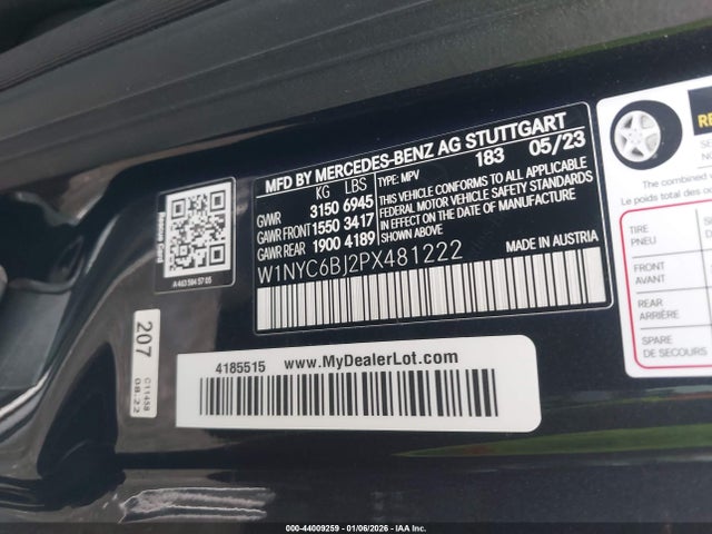 W1NYC6BJ2PX481222 Mercedes-Benz G 550 4matic