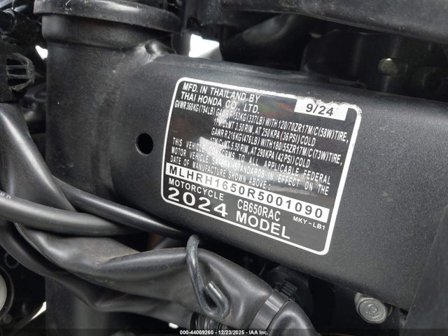 MLHRH1650R5001090 Honda Cb650 R