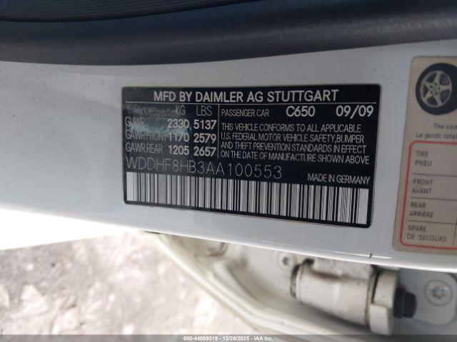 2010 MERCEDES-BENZ E 350 WDDHF8HB3AA100553 Photo 8