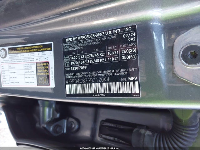 44009347 :رقم المزاد ، 4JGFB4GB7SB312094 vin ، 2025 Mercedes-benz Gle 450e 4matic مزاد بيع