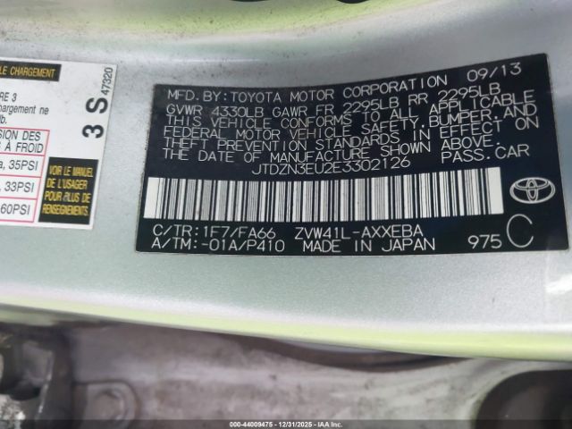 2014 TOYOTA PRIUS V JTDZN3EU2E3302126 Photo 8