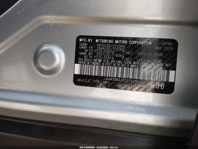 2024 MITSUBISHI ECLIPSE CROSS JA4ATWAA3RZ074196 Photo 8