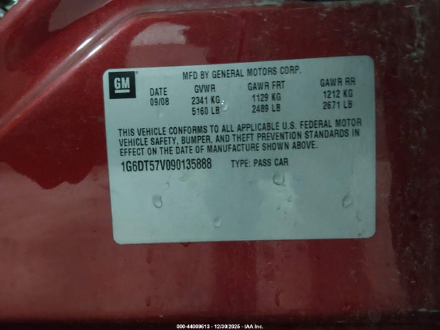 2009 CADILLAC CTS 1G6DT57V090135888 Photo 8