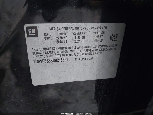 2013 CADILLAC XTS 2G61P5S33D9215861 Photo 8