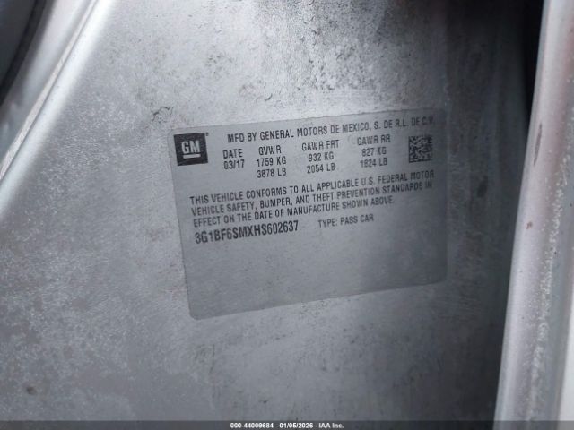 2017 CHEVROLET CRUZE 3G1BF6SMXHS602637 Photo 8