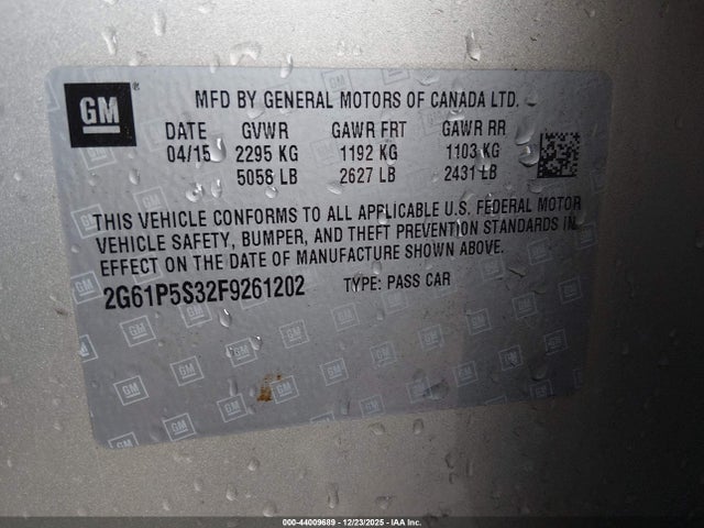 2015 CADILLAC XTS 2G61P5S32F9261202 Photo 8