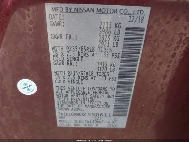 2019 INFINITI QX60 5N1DL0MM0KC550611 Photo 8