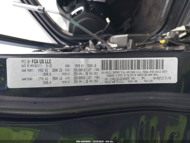 Dodge DURANGO LIMITED 2016 1C4RDJDG1GC424675 Image 9