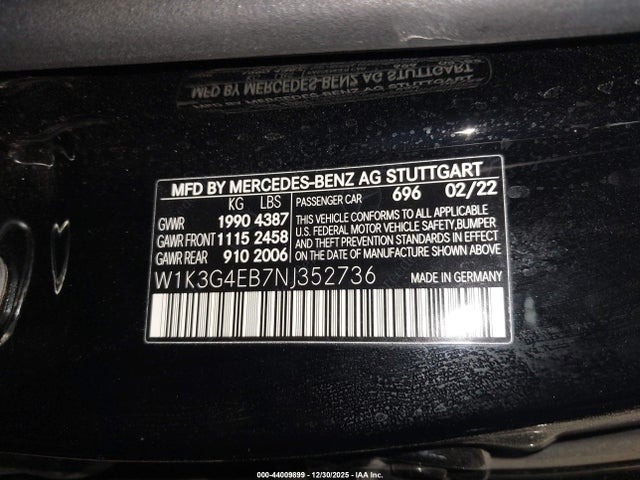 2022 MERCEDES-BENZ A 220 W1K3G4EB7NJ352736 Photo 8