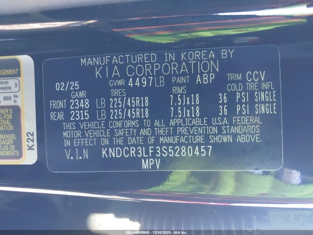 KNDCR3LF3S5280457 KIA Niro Plug-in Hybrid Sx Touring