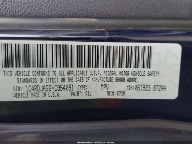 2017 DODGE DURANGO 1C4RDJAG6HC954081 Photo 8