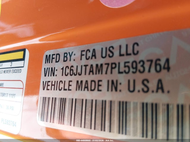 1C6JJTAM7PL593764 Jeep Gladiator Sport S 4x4
