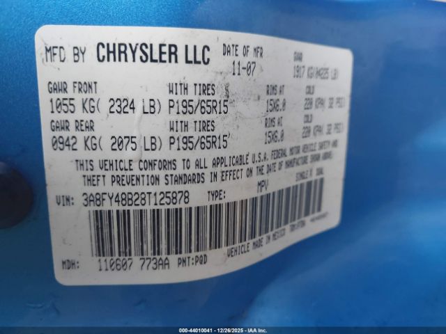 2008 CHRYSLER PT CRUISER 3A8FY48B28T125878 Photo 8