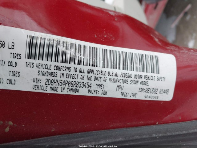 2008 DODGE GRAND CARAVAN 2D8HN54P08R833454 Photo 8