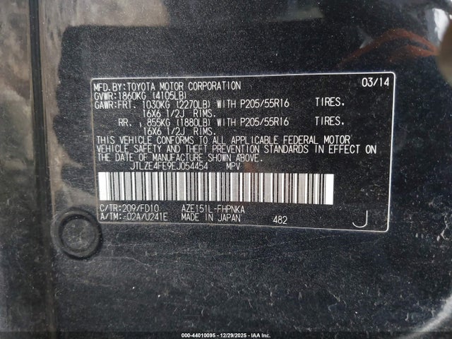 JTLZE4FE9EJ054454 Toyota SCION XB