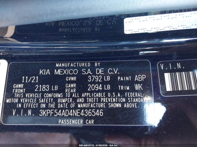 KIA Forte Gt-line 2022 3KPF54AD4NE436546 Image 9