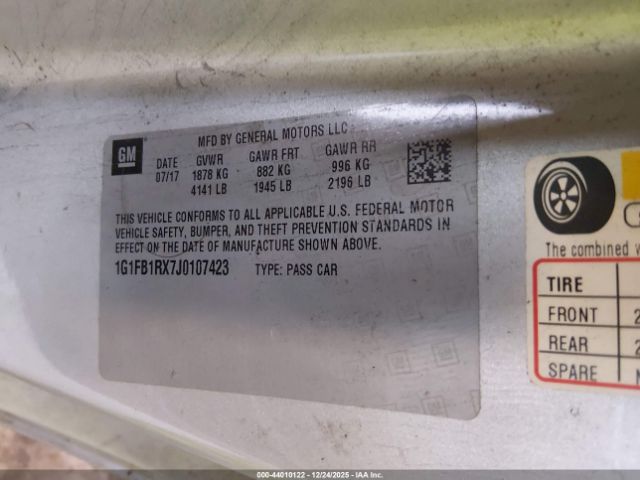 2018 CHEVROLET CAMARO 1G1FB1RX7J0107423 Photo 8