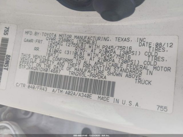 2013 TOYOTA TACOMA 5TFJX4GN1DX014687 Photo 8