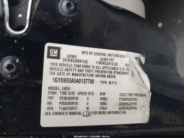 2004 CADILLAC SRX 1GYDE63A540137798 Photo 8