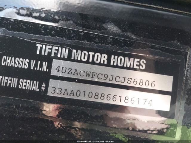 Продаж на аукціоні авто 2018 Freightliner Chassis Xc, vin: 4UZACWFC9JCJS6806, номер лоту: 44010242