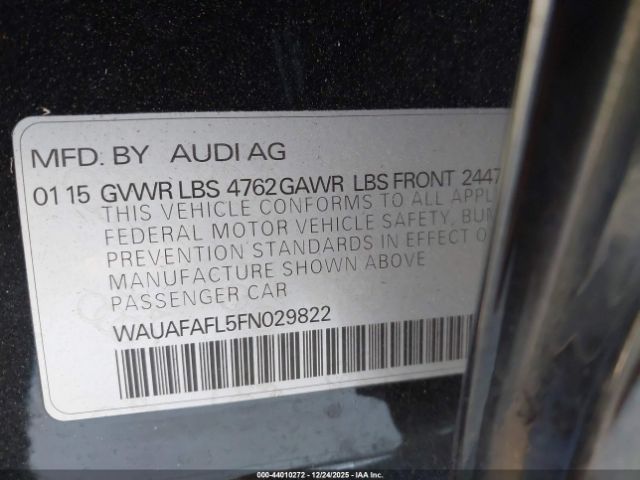 2015 AUDI A4 WAUAFAFL5FN029822 Photo 8